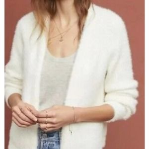 SLEEPING ON SNOW Open Front Textured Cardigan Wool Alpaca Blend OB933934 Small